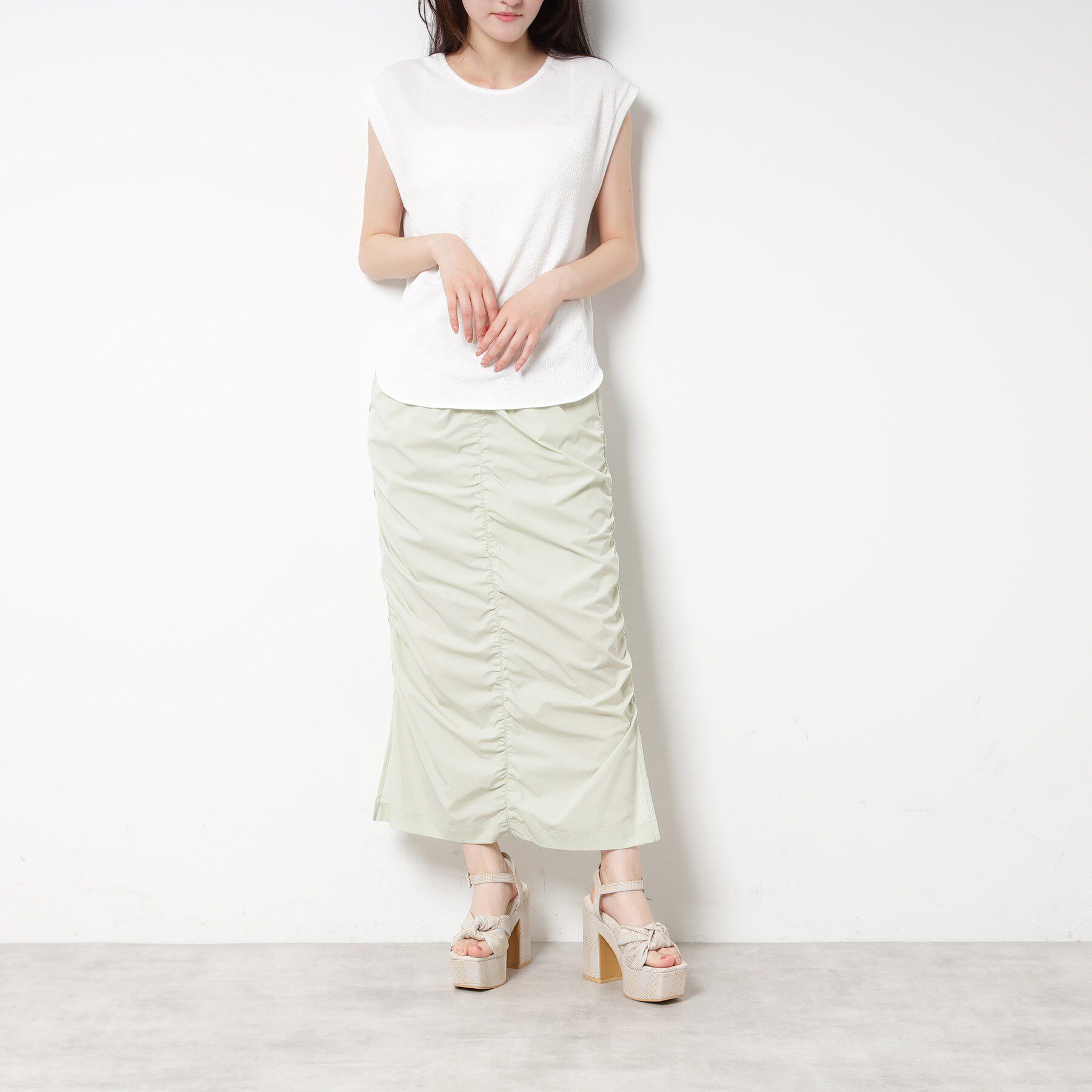 ESPERANZA「【ラク盛り／サンダル】リピーター続出／脚長美脚　ツイストリボンサンダル」|サンダル|