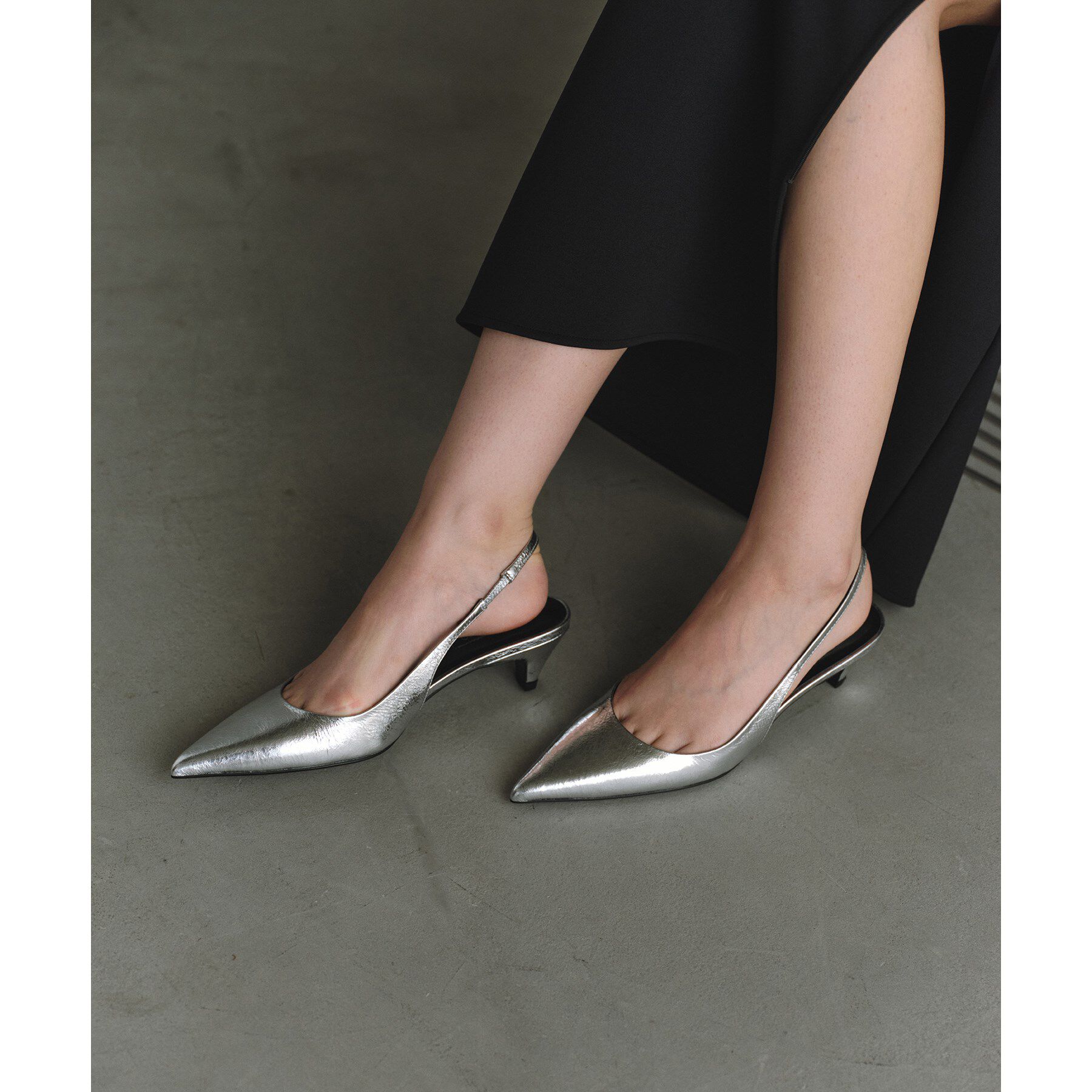 CODE A「Tony Bianco｜DANNI slingback pumps」|パンプス|シルバー(006)