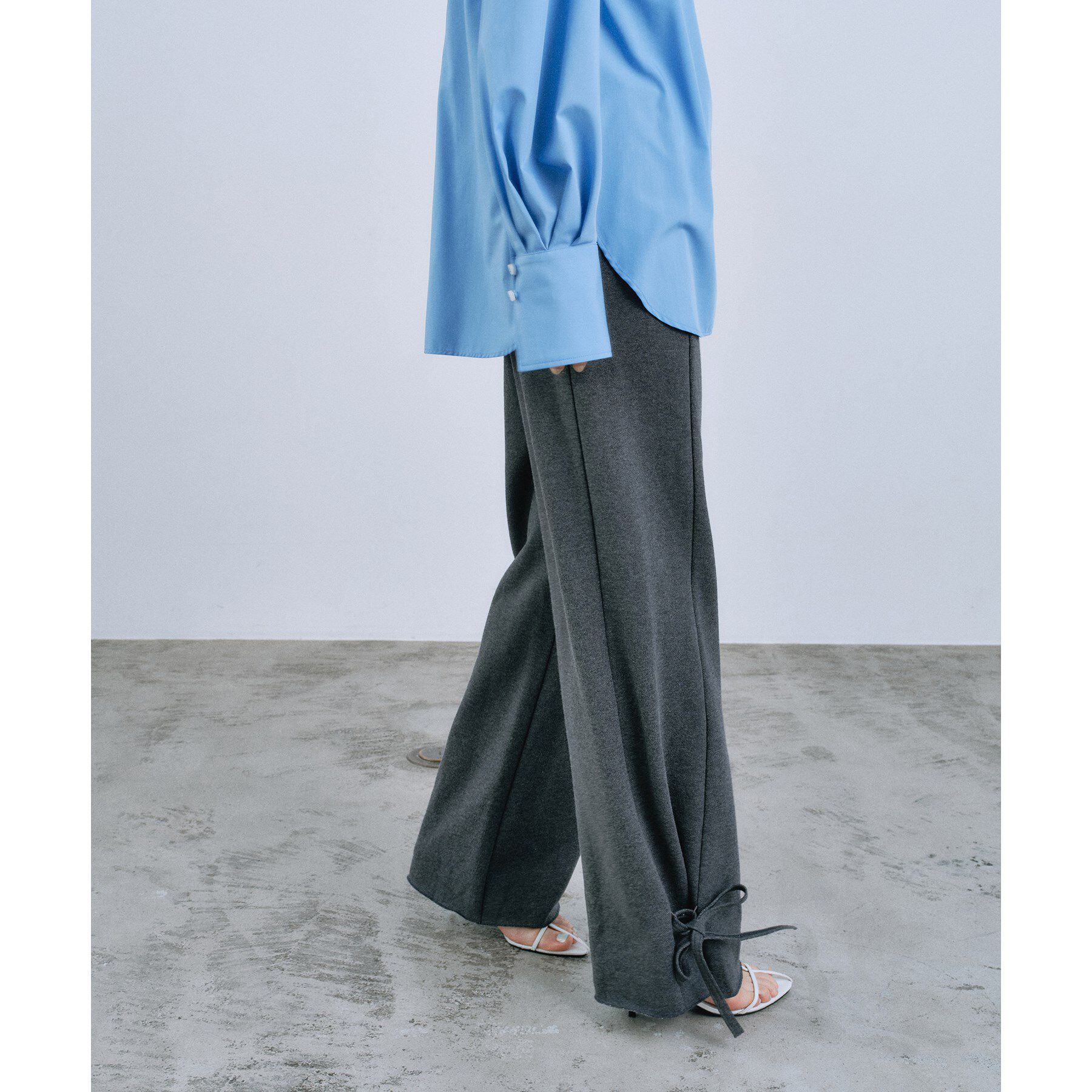 CODE A「ribbon sweat pants」|その他|チャコールグレー(0