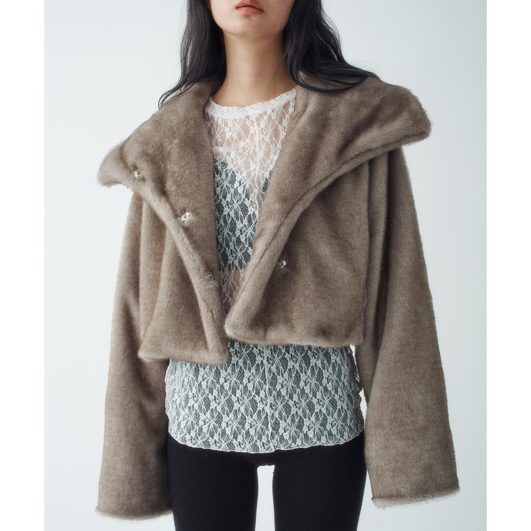 CODE A「faux mink short jacket」|ブルゾン・スタジャン|