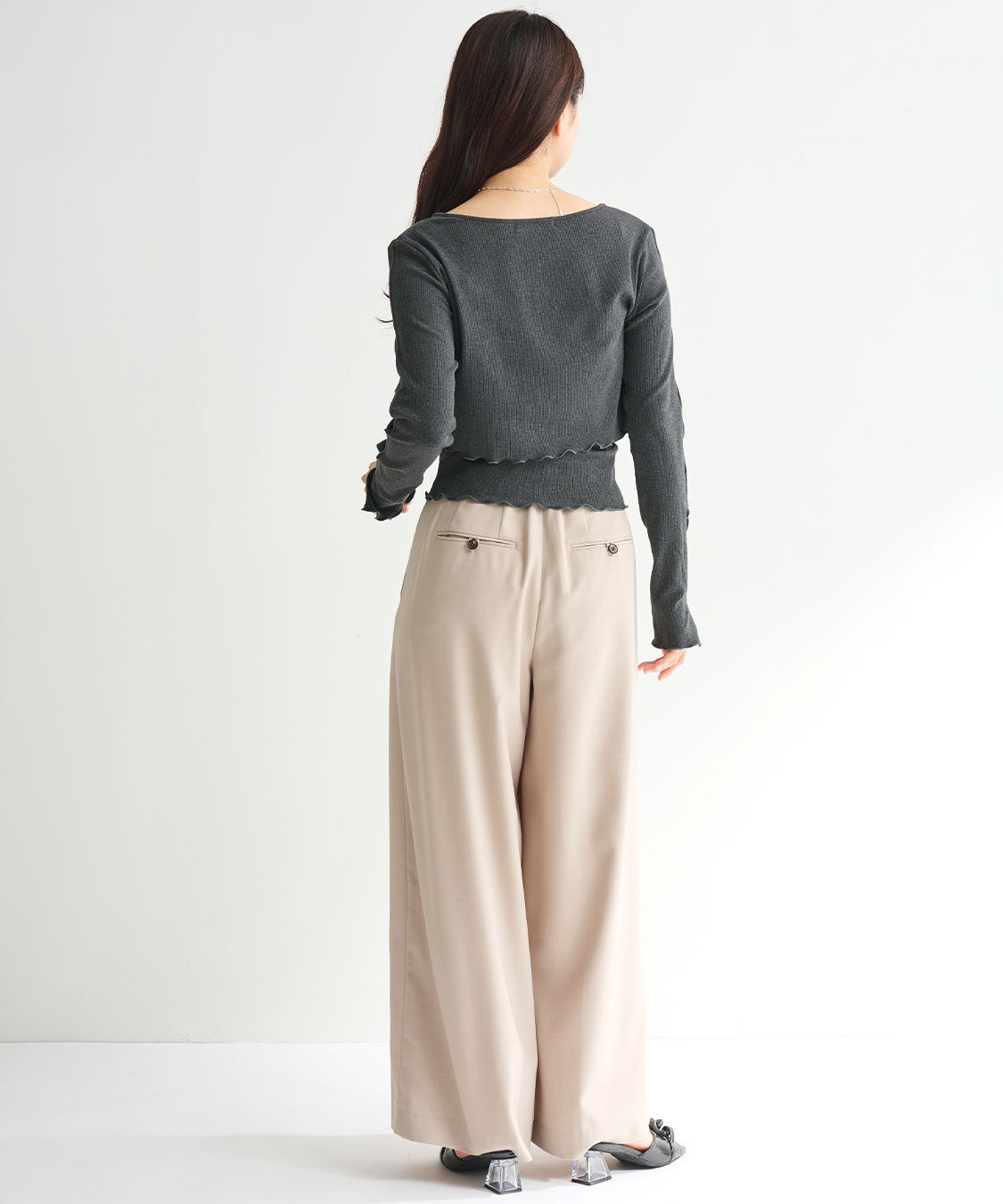 COCO DEAL「3タックワイドパンツ」|スラックス|