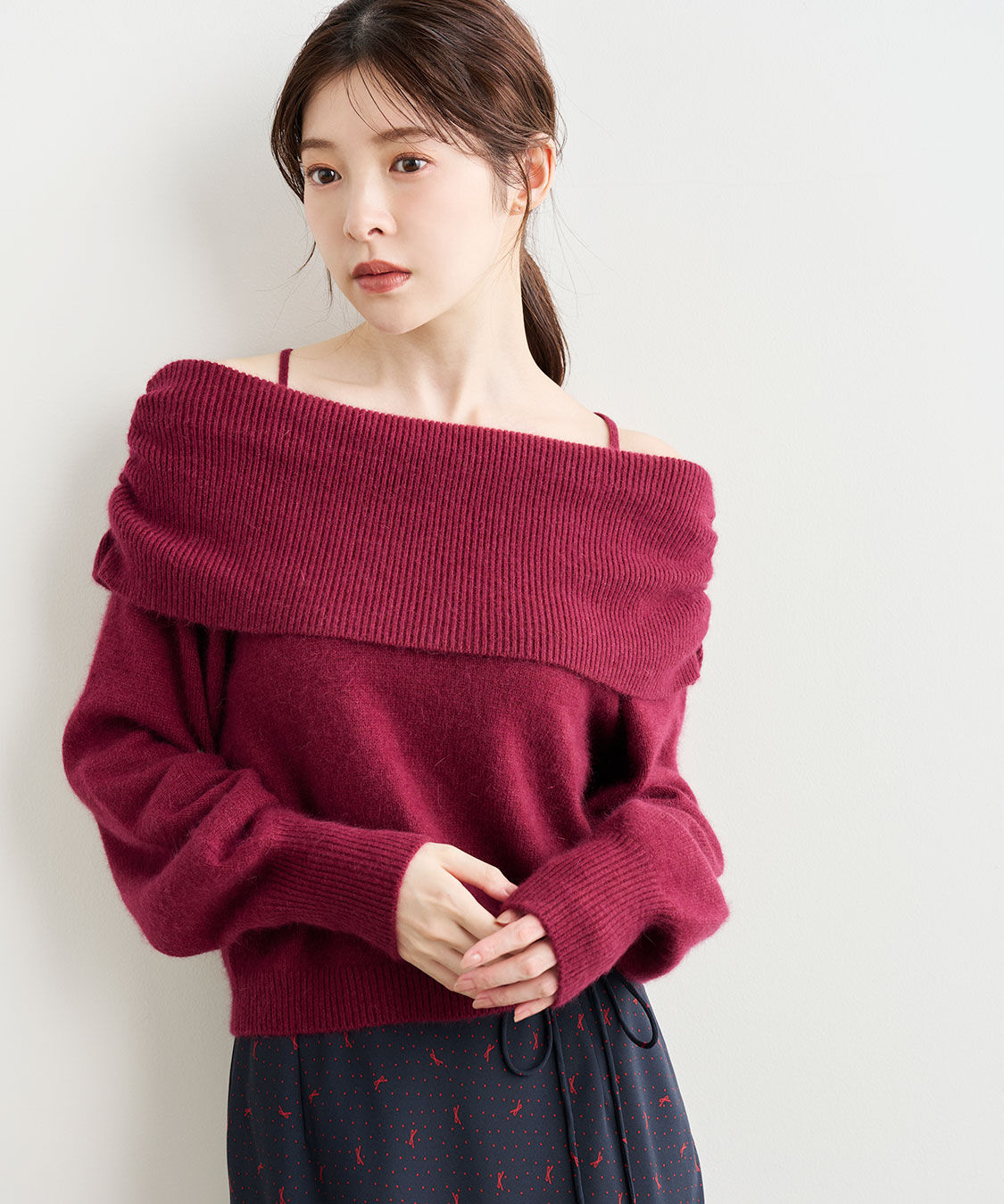 COCO DEAL「ラクーン混バックリボンニット」|ニット・セーター|