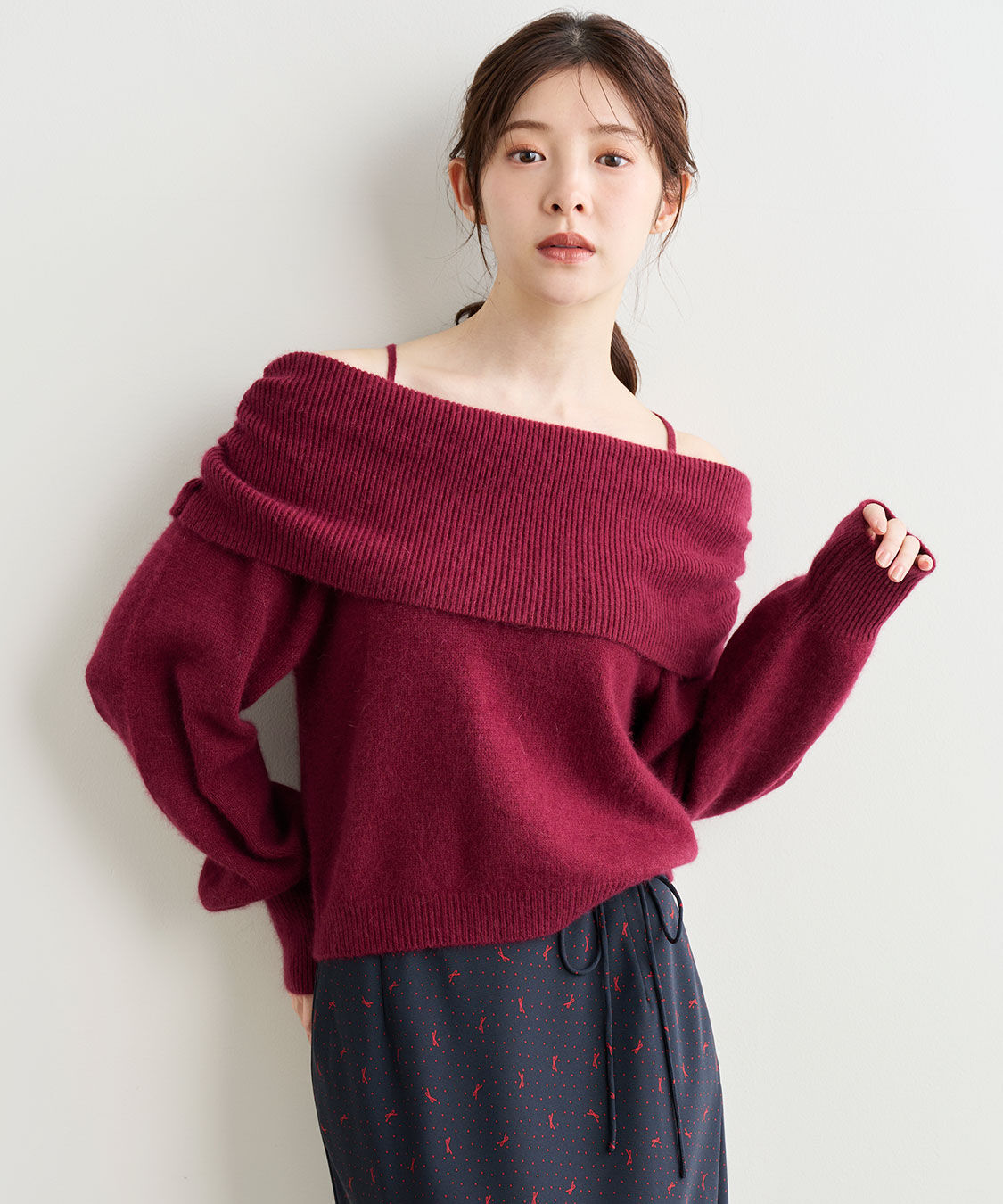 COCO DEAL「ラクーン混バックリボンニット」|ニット・セーター|