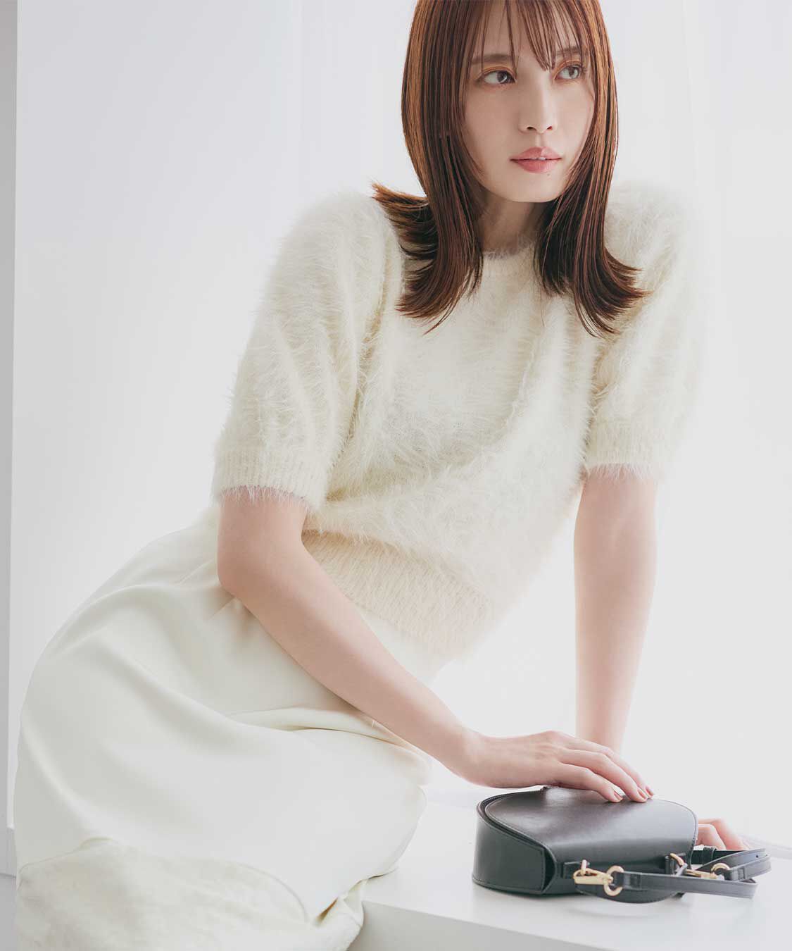 COCO DEAL「半袖フェザーニット」|ニット・セーター|