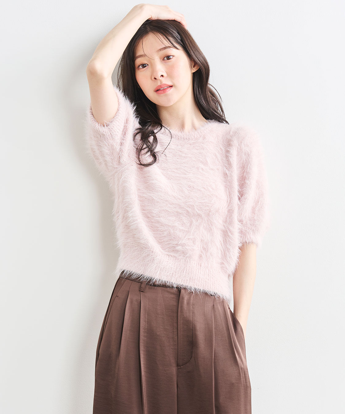 COCO DEAL「半袖フェザーニット」|ニット・セーター|