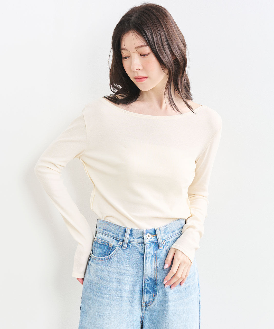 COCO DEAL「サイドメローシアーカットソー」|Tシャツ・カットソー|