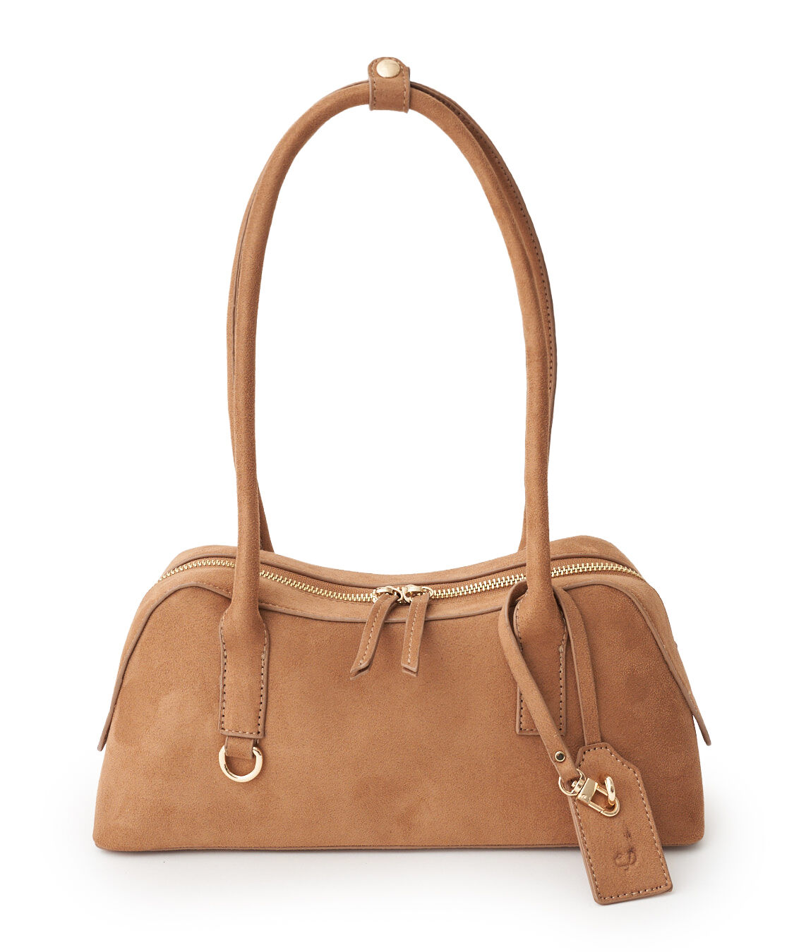 COCO DEAL「カーブフォルムボストンバッグ」|ボストンバッグ|キャメルスウェード