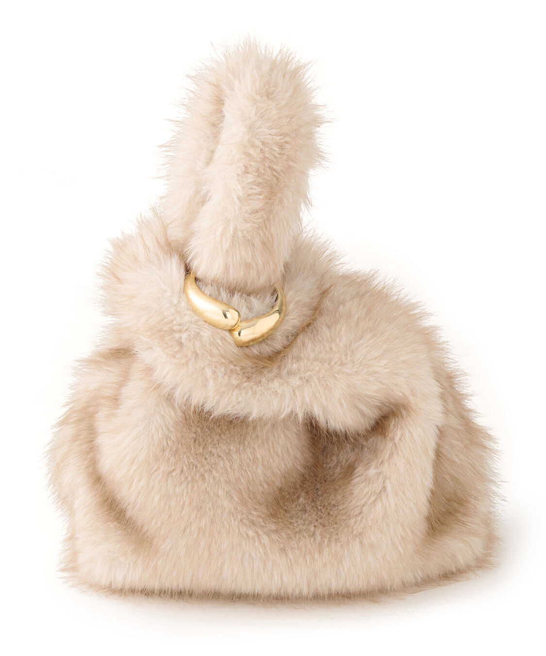 COCO DEAL「アクセサリー付きファーバッグ」|ハンドバッグ|ベージュ