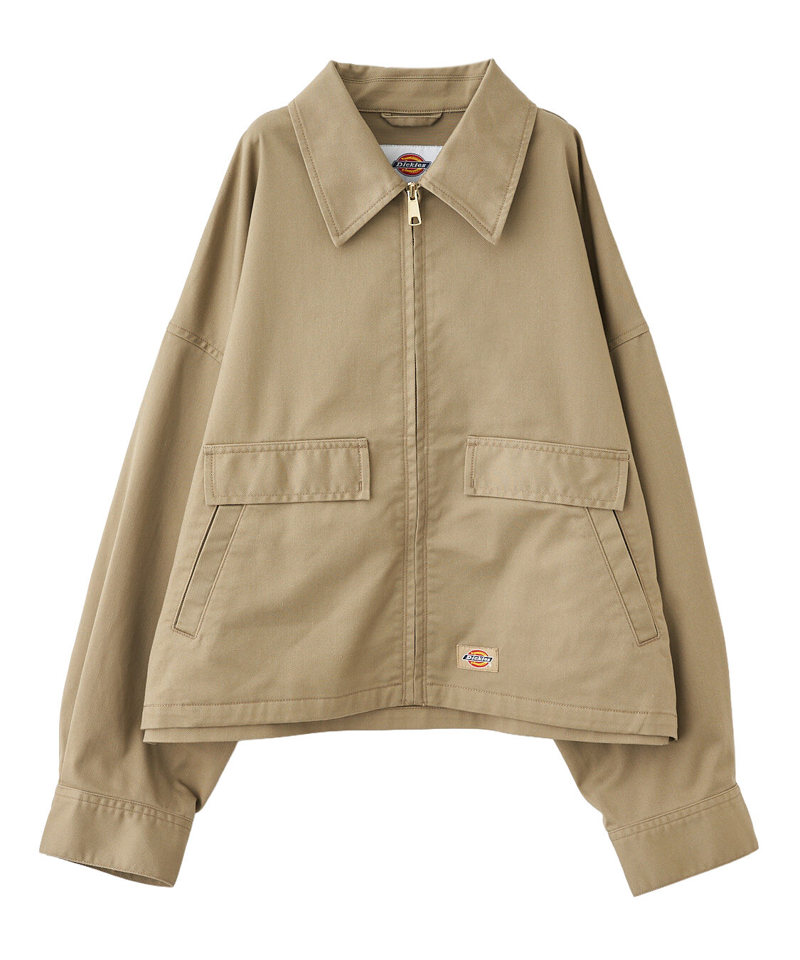 COCO DEAL「《COCO DEAL/Dickies(R)》ショートジップブルゾン」|ブルゾン・スタジャン|カーキ