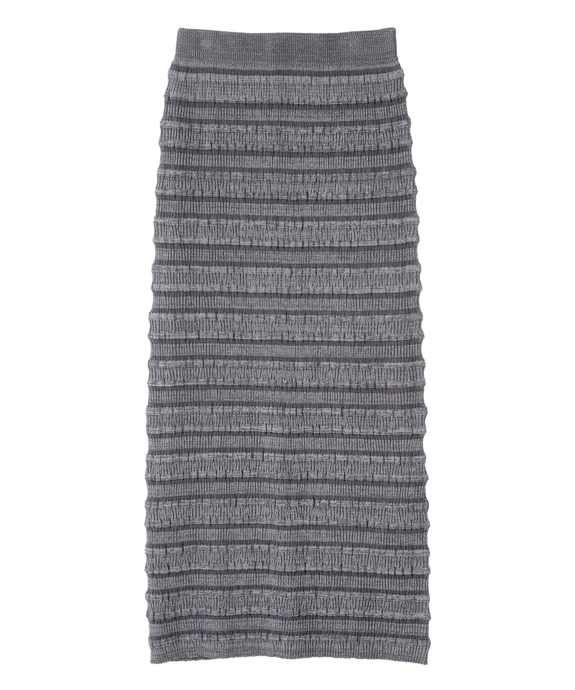 COCO DEAL「フリルボーダーニットタイトスカート」|タイト|