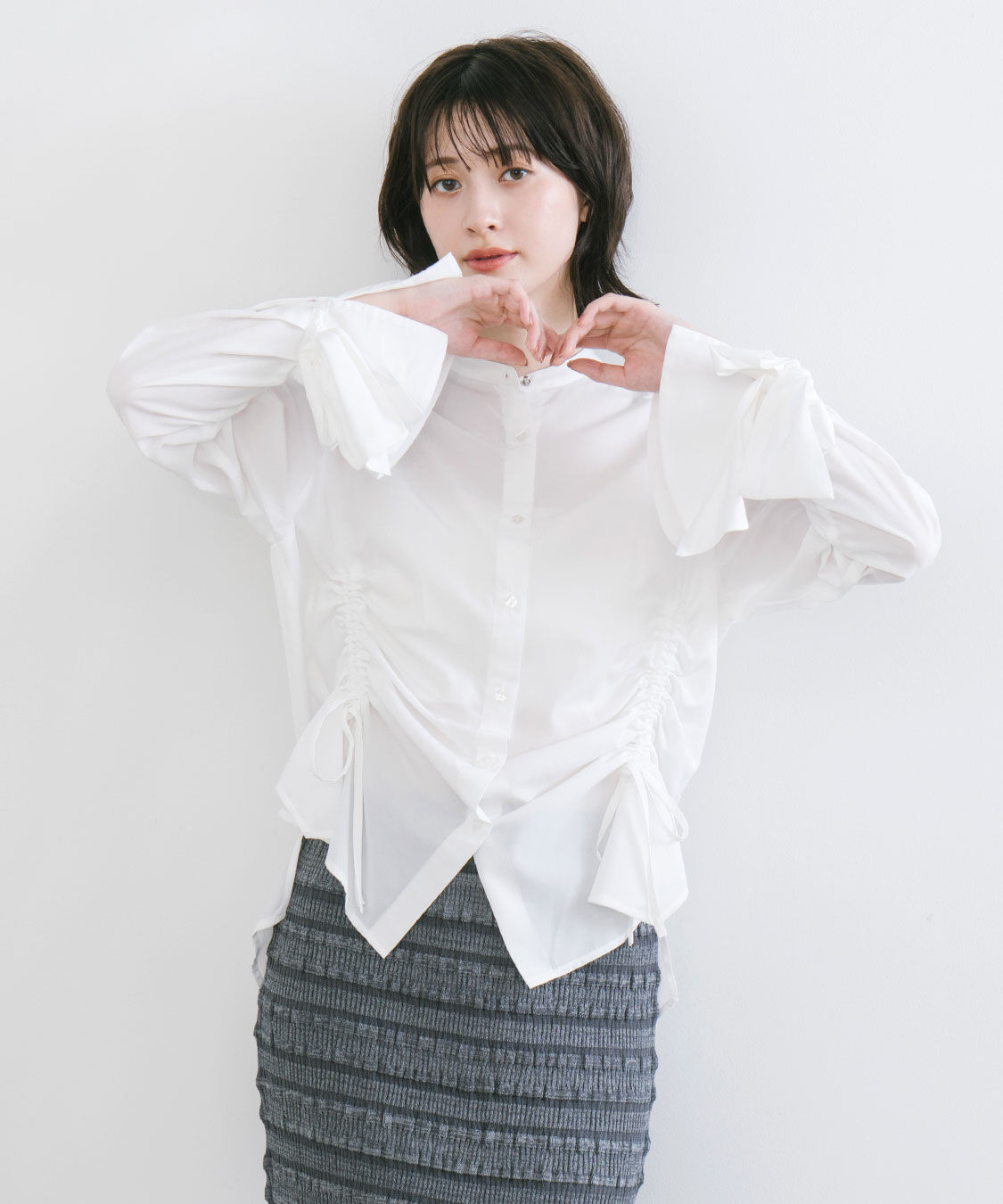 COCO DEAL「リボンスリーブドロストシャツブラウス」|シャツ・ブラウス|