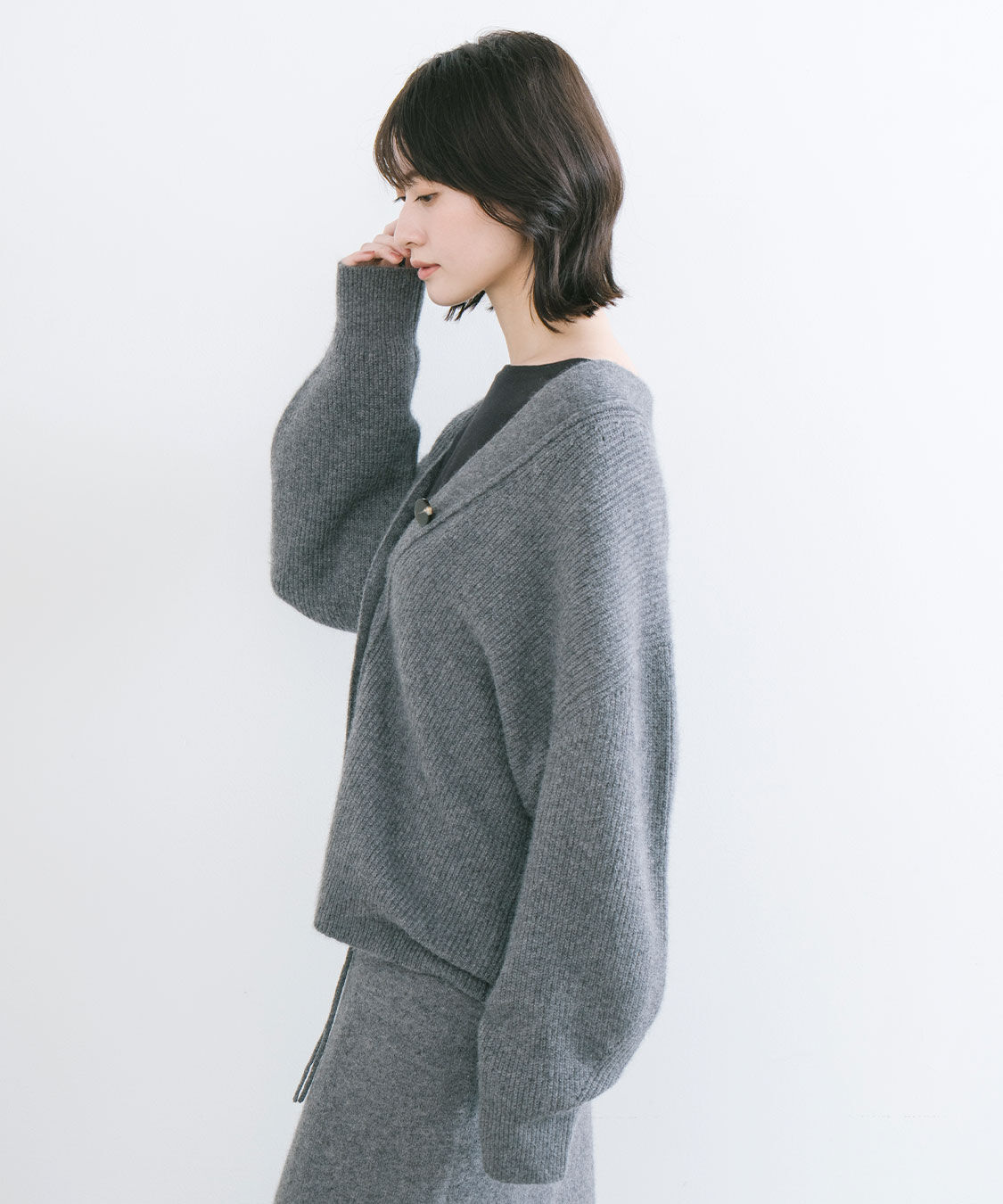 COCO DEAL「ラクーン混Vネックニットカーディガン」|ニット・セーター|