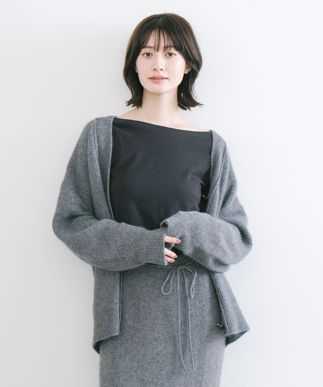 COCO DEAL「ラクーン混Vネックニットカーディガン」|ニット・セーター|