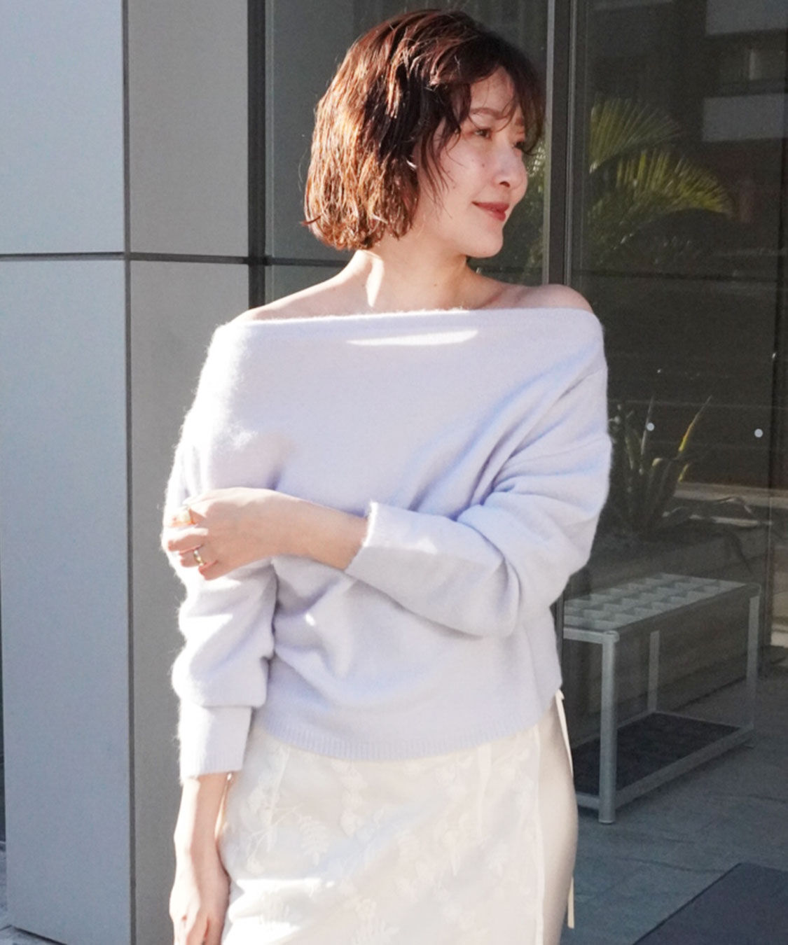 COCO DEAL「ラクーン混アシメニット」|ニット・セーター|