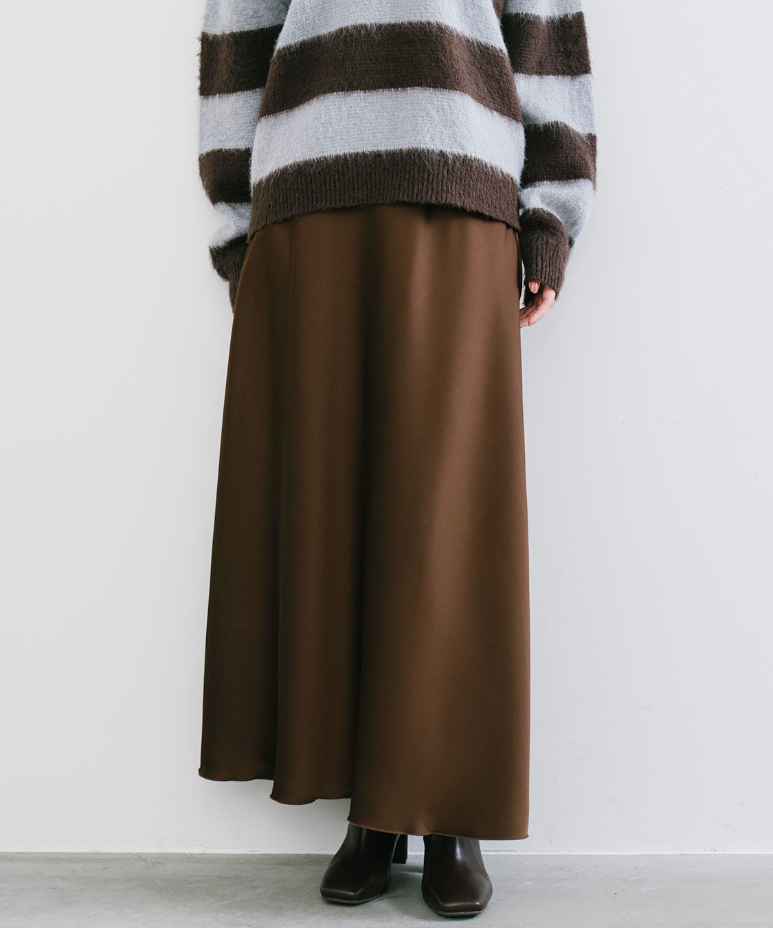 COCO DEAL「サテンナロースカート」|スカート|