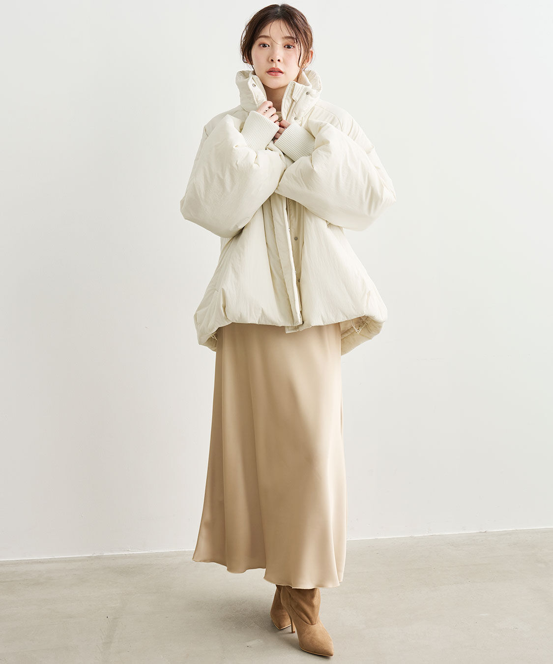 COCO DEAL「サテンナロースカート」|スカート|