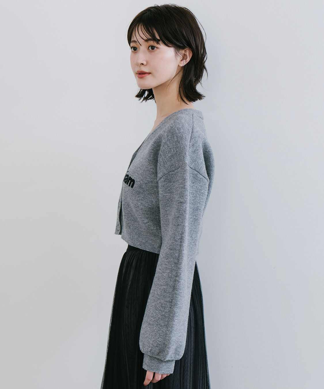 COCO DEAL「スウェットライクロゴニットカーディガン」|ニット・セーター|