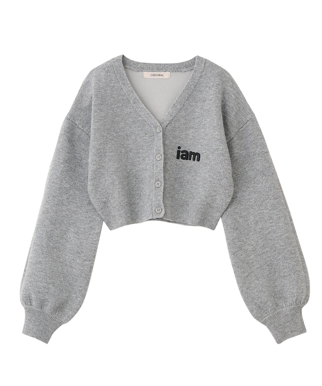 COCO DEAL「スウェットライクロゴニットカーディガン」|ニット・セーター|