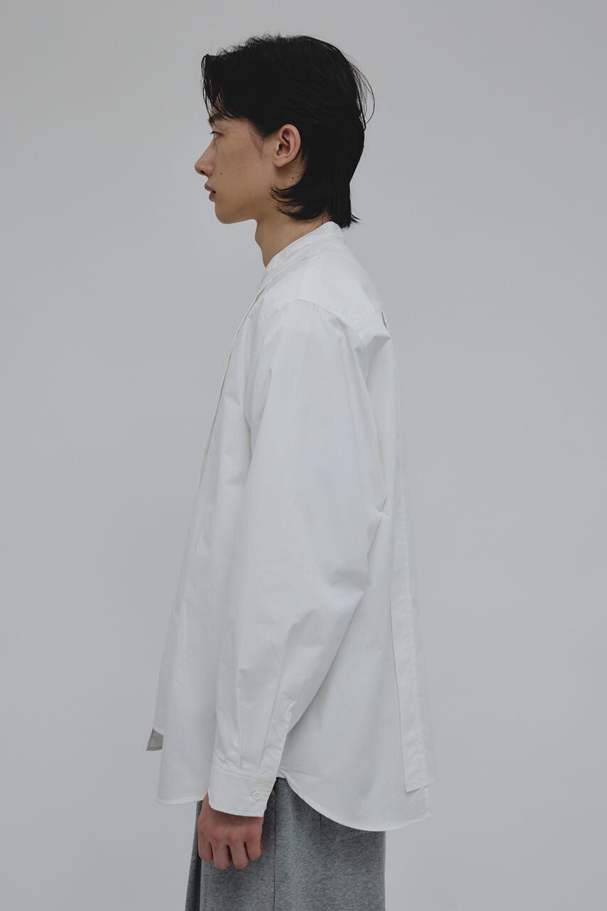 STYLEMIXER「タックデザインノーカラーシャツ」|シャツ・ブラウス|
