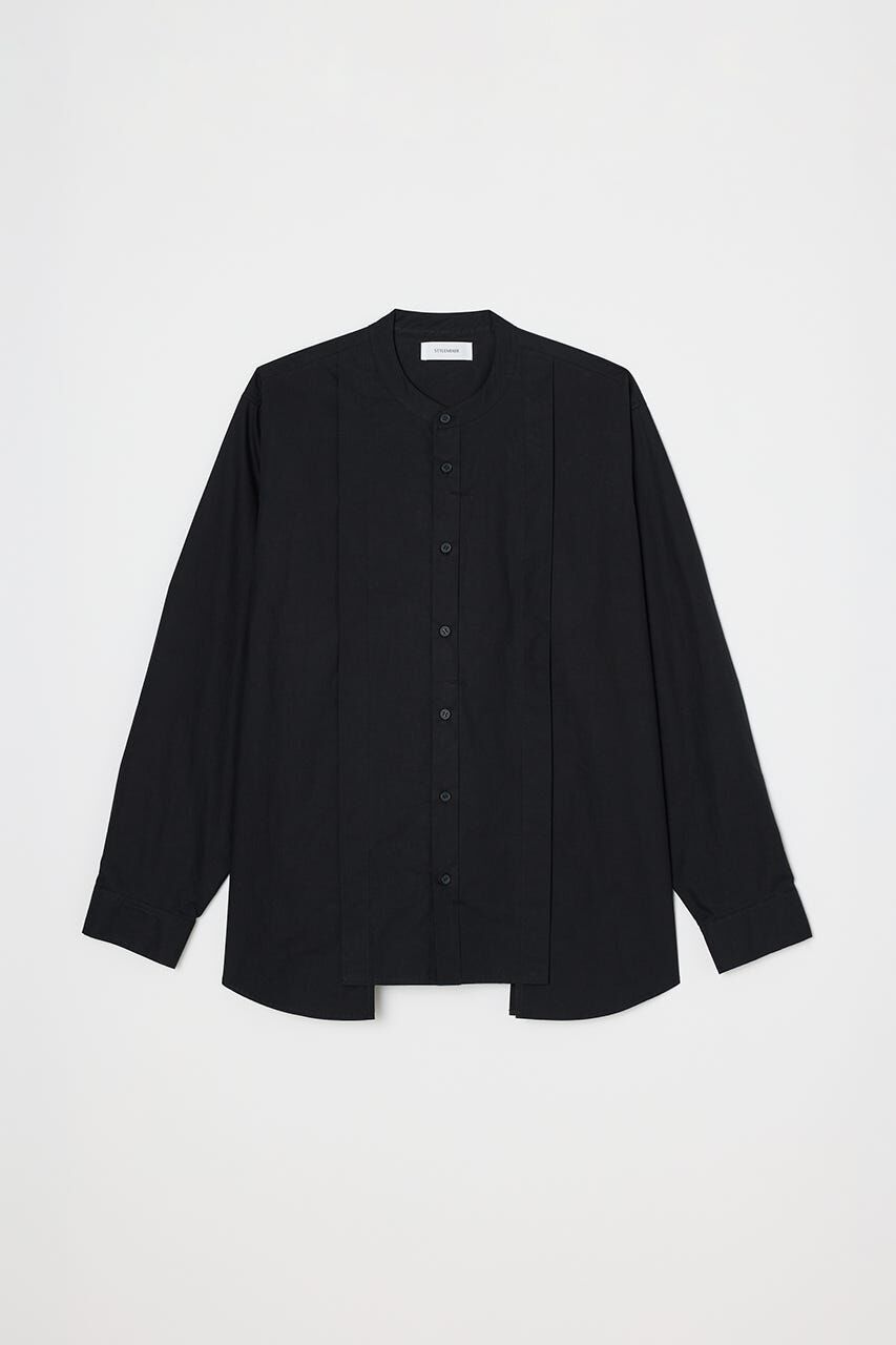STYLEMIXER「タックデザインノーカラーシャツ」|シャツ・ブラウス|