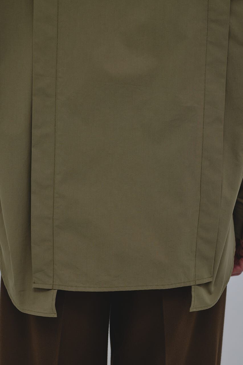 STYLEMIXER「タックデザインノーカラーシャツ」|シャツ・ブラウス|