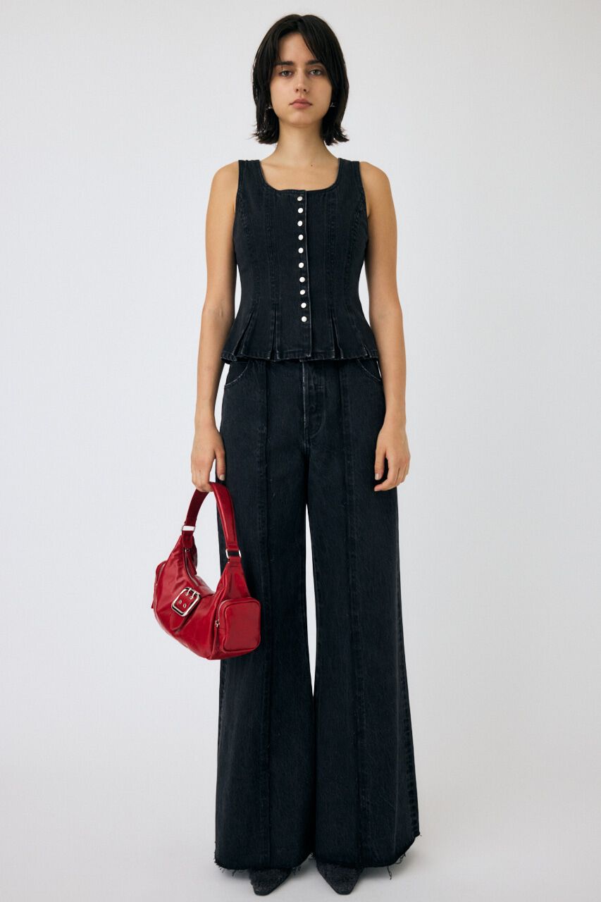 MOUSSY「TWO IN ONE ワイドストレートデニム」|デニム|