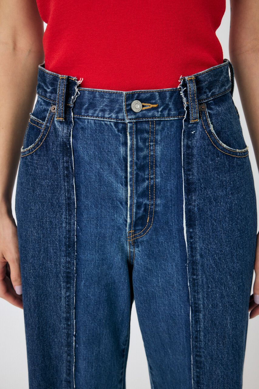 MOUSSY「TWO IN ONE ワイドストレートデニム」|デニム|