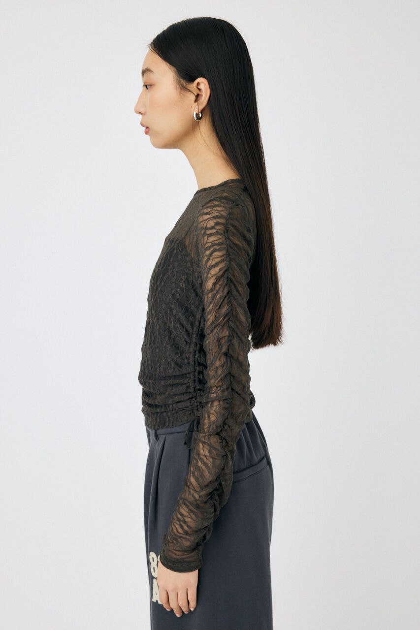 MOUSSY「SHIRRING レーストップス」|Tシャツ・カットソー|