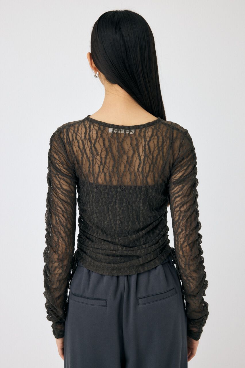 MOUSSY「SHIRRING レーストップス」|Tシャツ・カットソー|