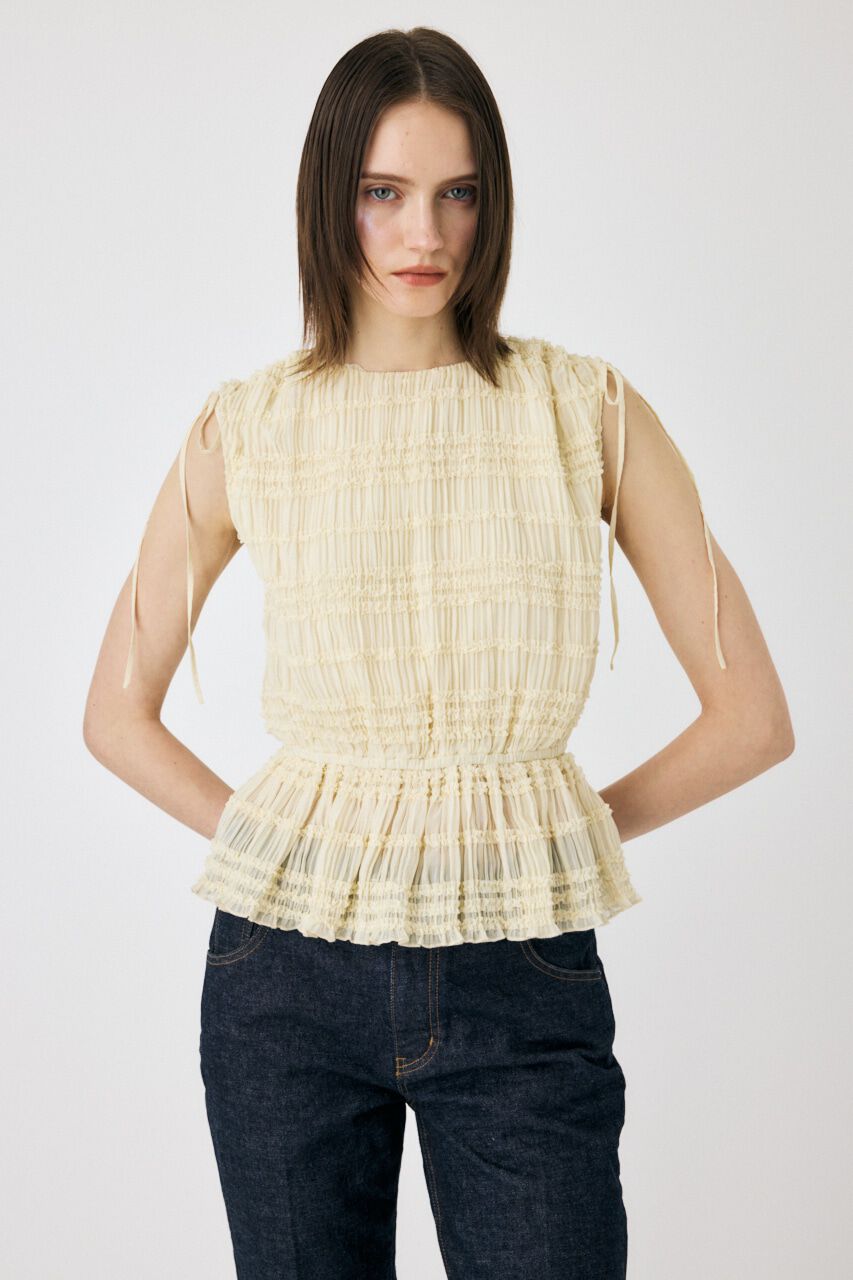 MOUSSY「FRILL CHIFFON ブラウス」|シャツ・ブラウス|