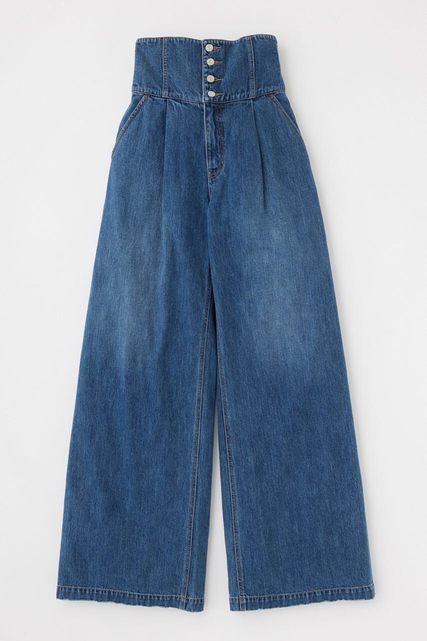 MOUSSY「CORSET DESIGN バギー デニム」|デニム|