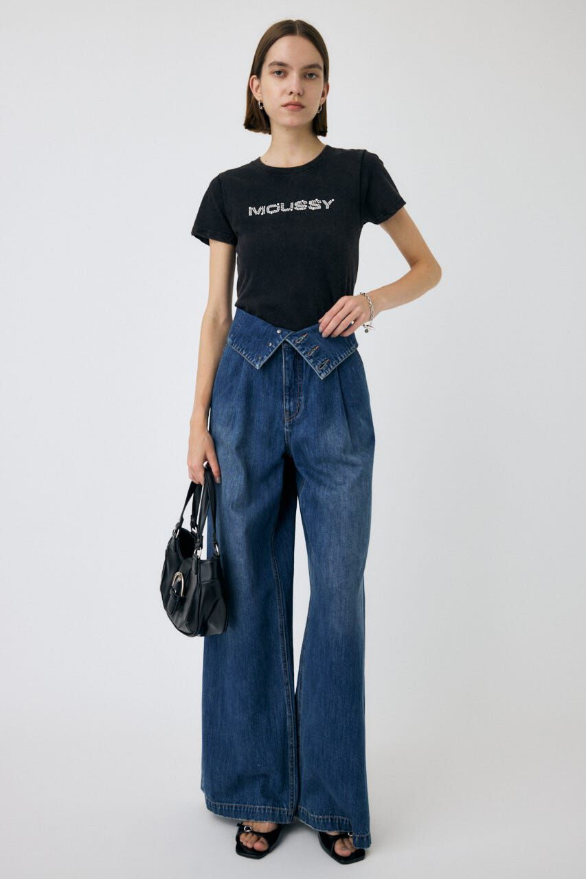 MOUSSY「CORSET DESIGN バギー デニム」|デニム|