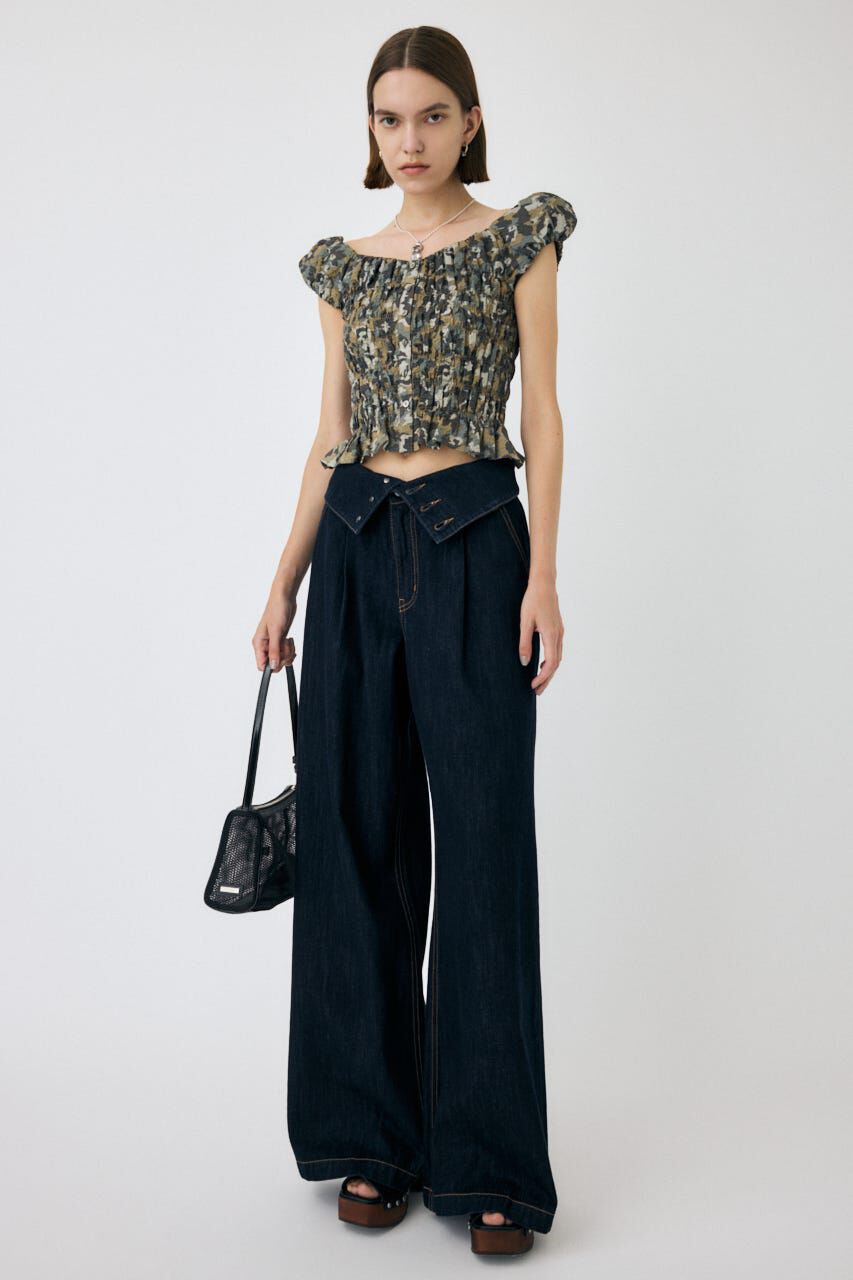 MOUSSY「CORSET DESIGN バギー デニム」|デニム|