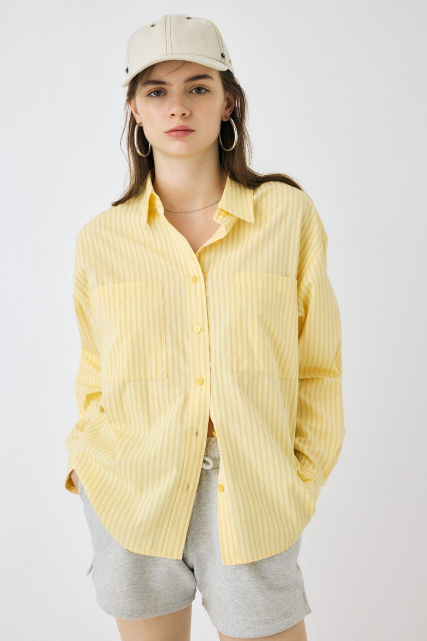 MOUSSY「STRIPE COLOR シャツ」|シャツ・ブラウス|YEL