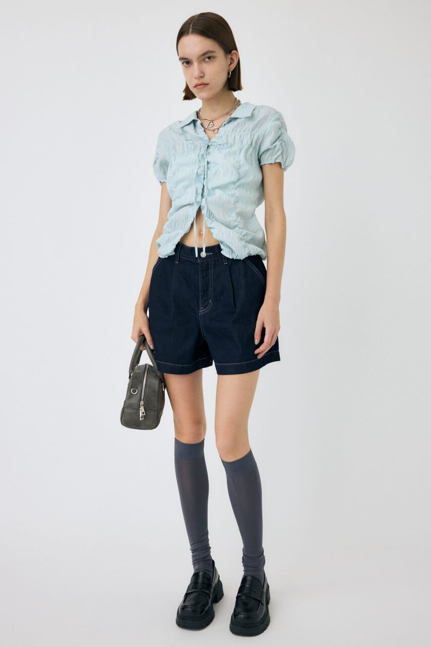 MOUSSY「SHIRRING RIBBON シャツ」|シャツ・ブラウス|