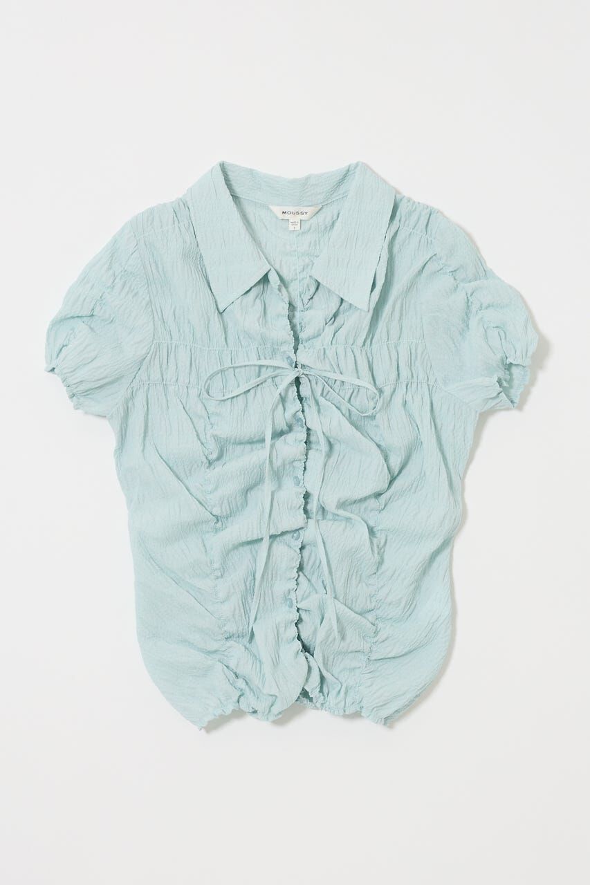 MOUSSY「SHIRRING RIBBON シャツ」|シャツ・ブラウス|