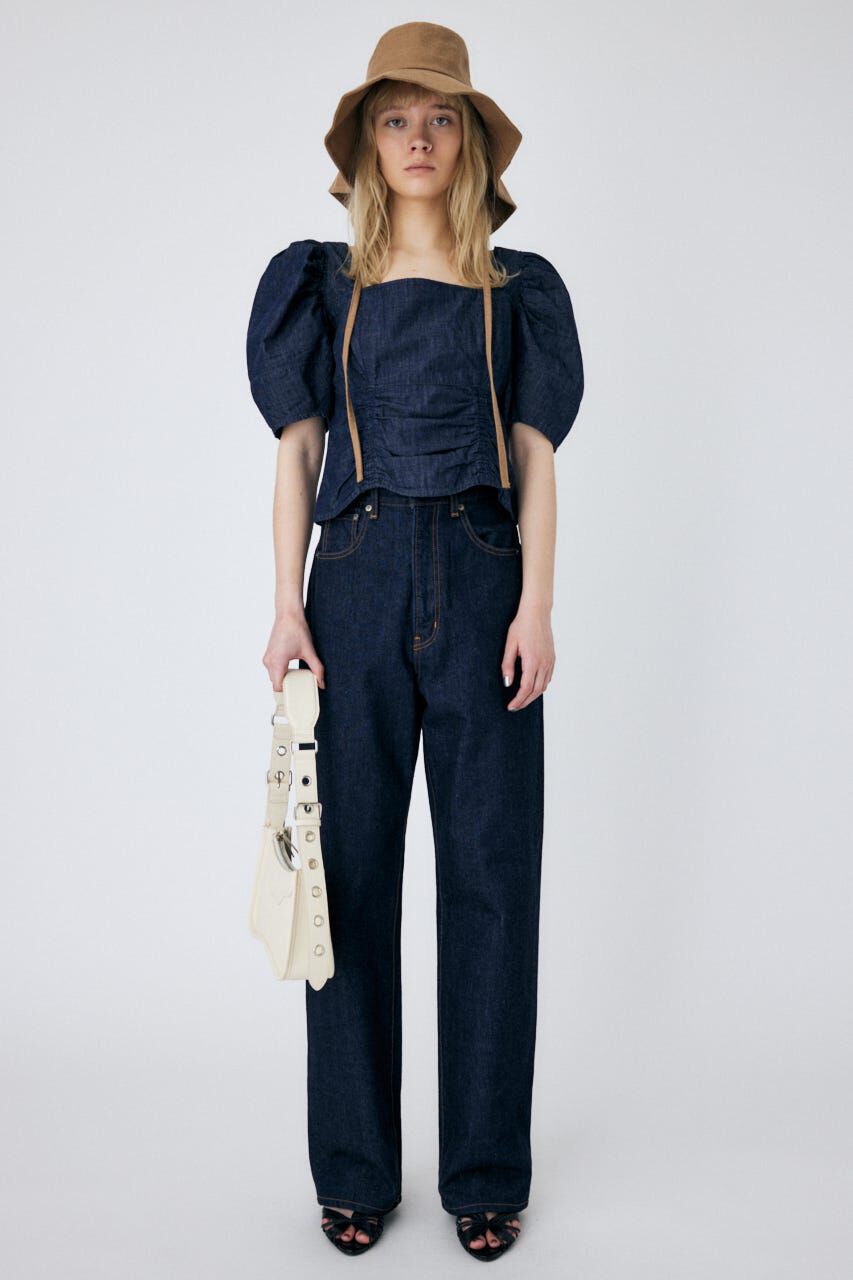 MOUSSY「HW LOOSE STRAIGHT OW」|デニム|