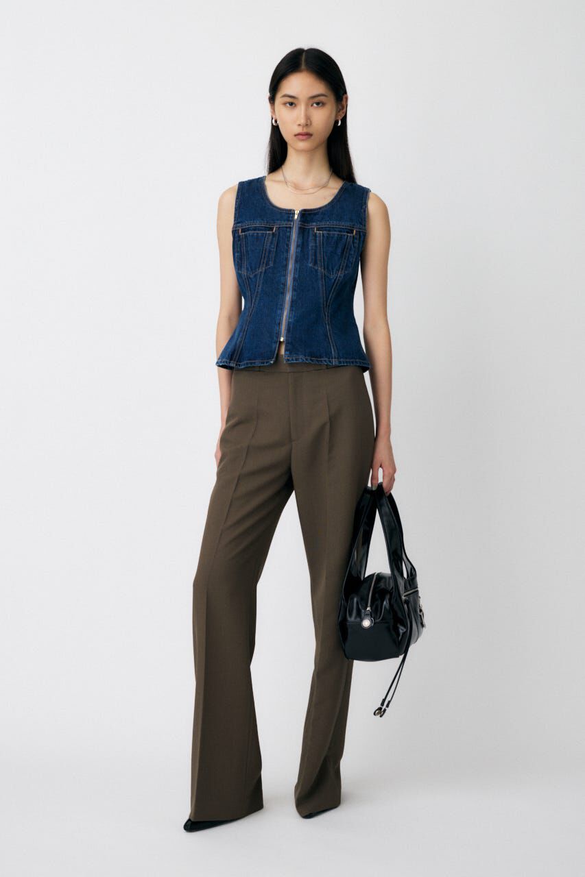 MOUSSY「WAIST FIT デニムベスト」|シャツ・ブラウス|