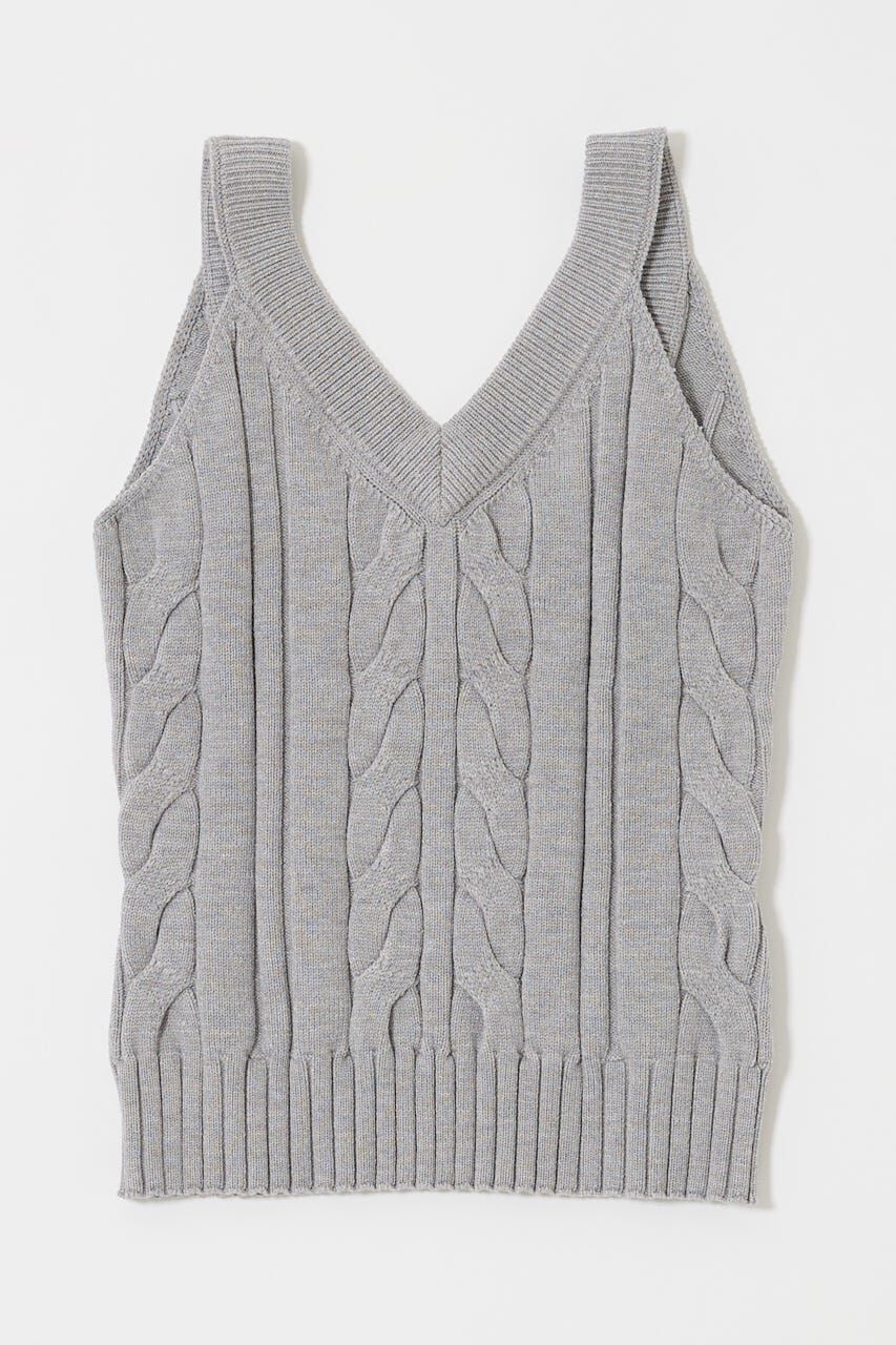 MOUSSY「CABLE KNIT キャミソール」|キャミソール|