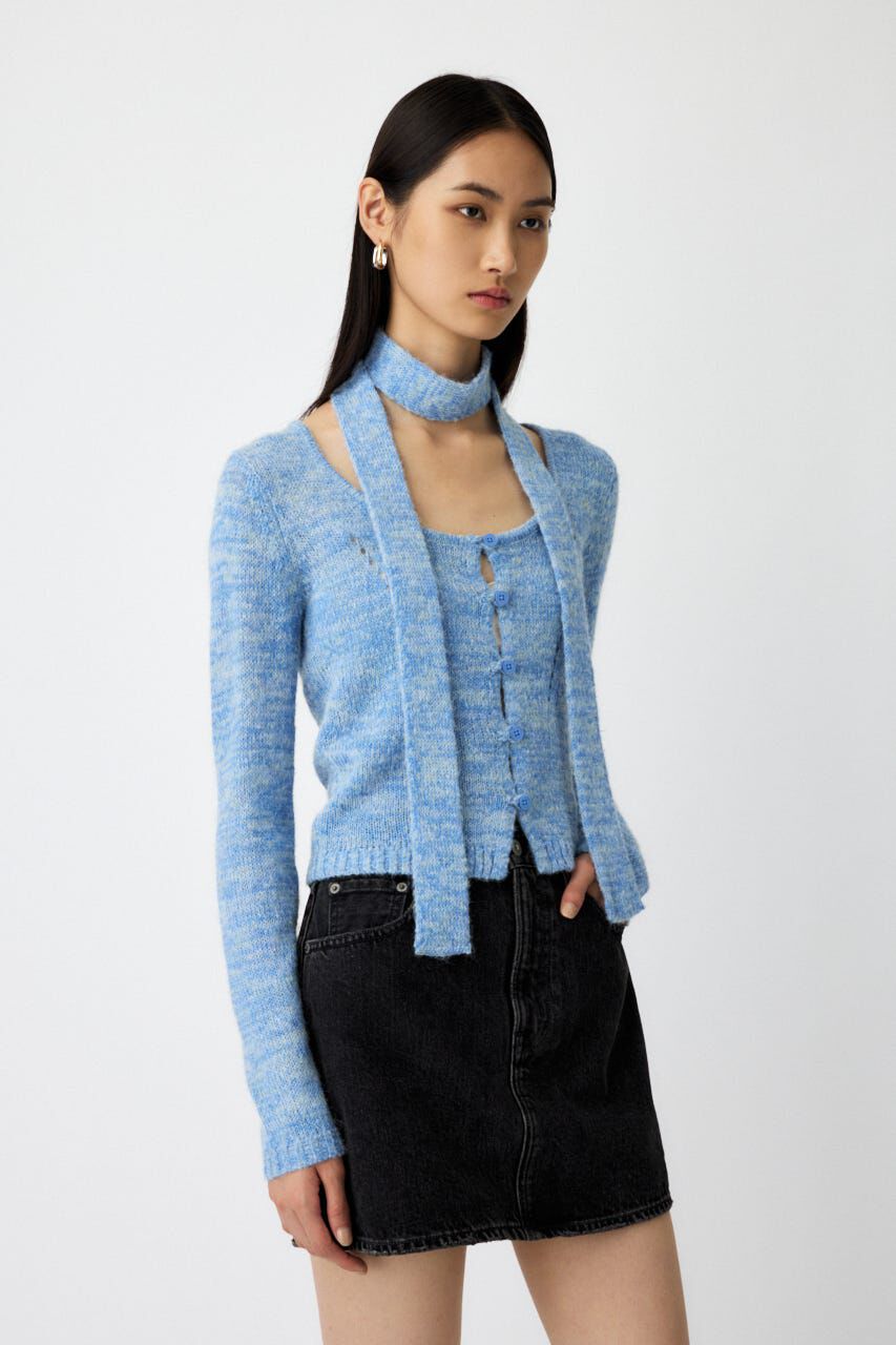MOUSSY「MIX YARN KNIT トップス」|ニット・セーター|