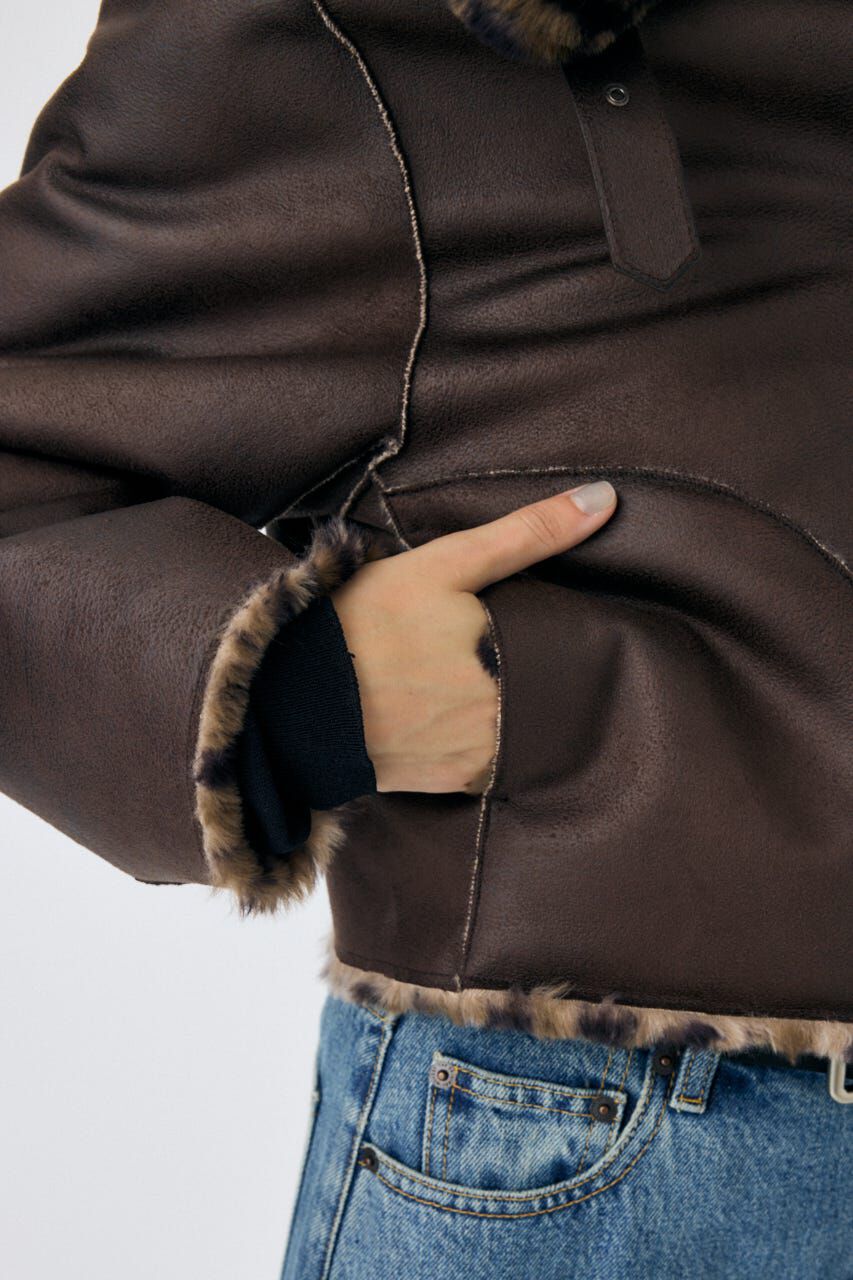 MOUSSY「REVER FAUX ファーコート」|ブルゾン・スタジャン|