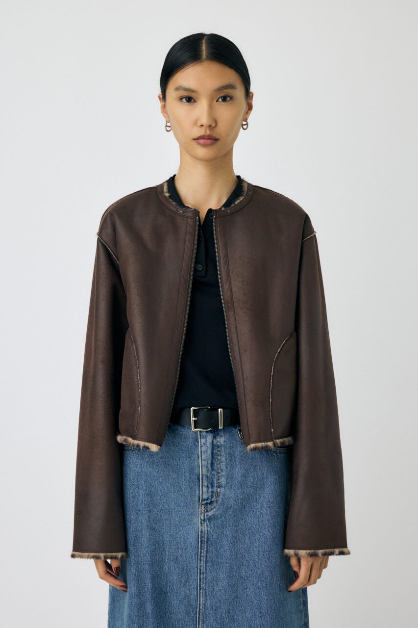 MOUSSY「REVER FAUX ファーコート」|ブルゾン・スタジャン|