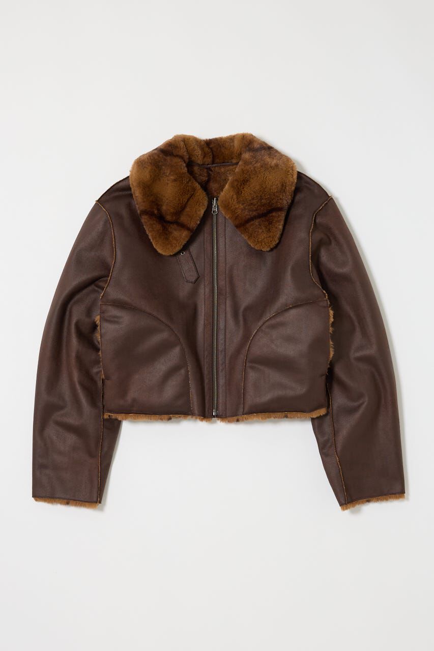 MOUSSY「REVER FAUX ファーコート」|ブルゾン・スタジャン|