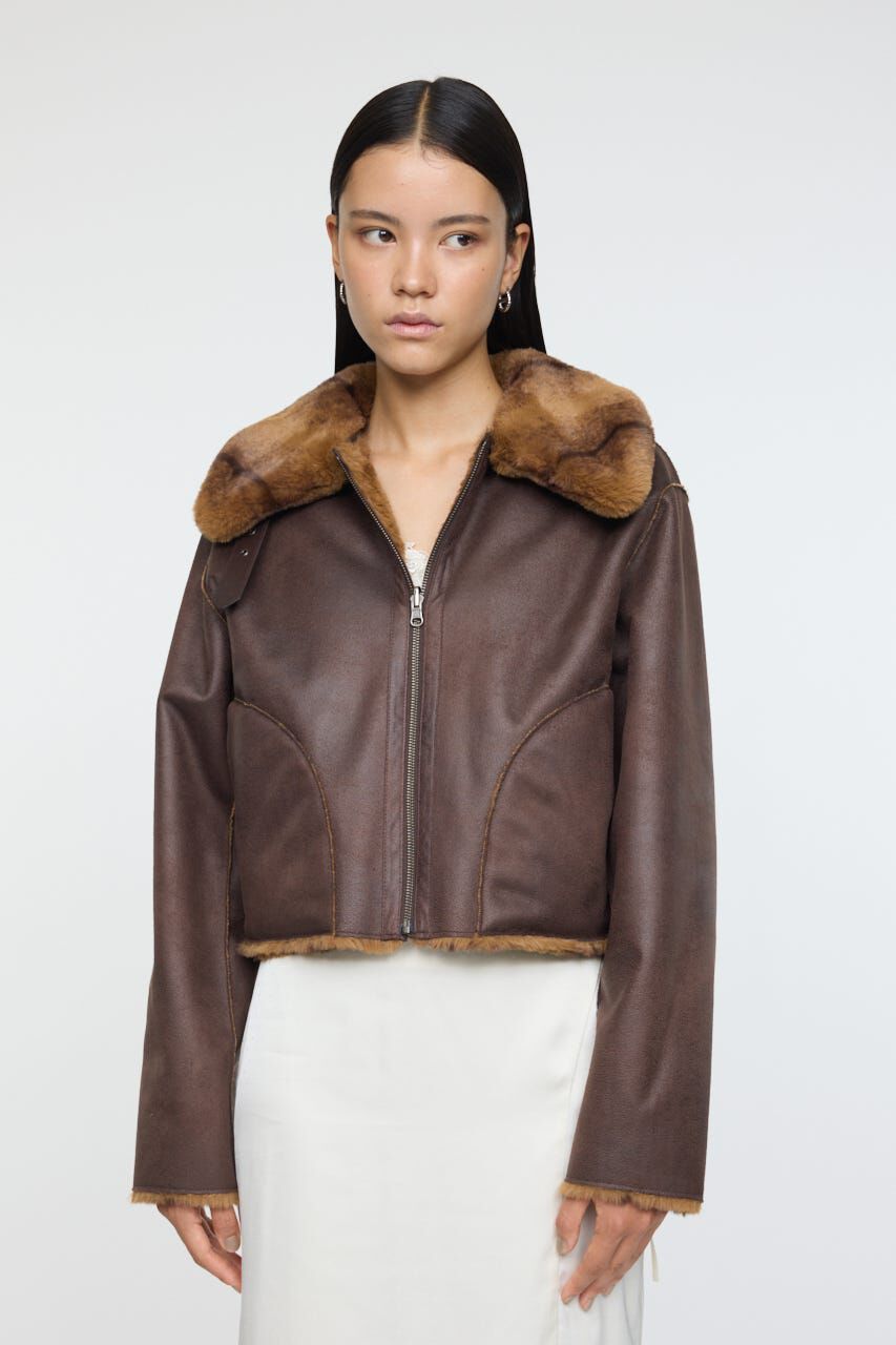 MOUSSY「REVER FAUX ファーコート」|ブルゾン・スタジャン|