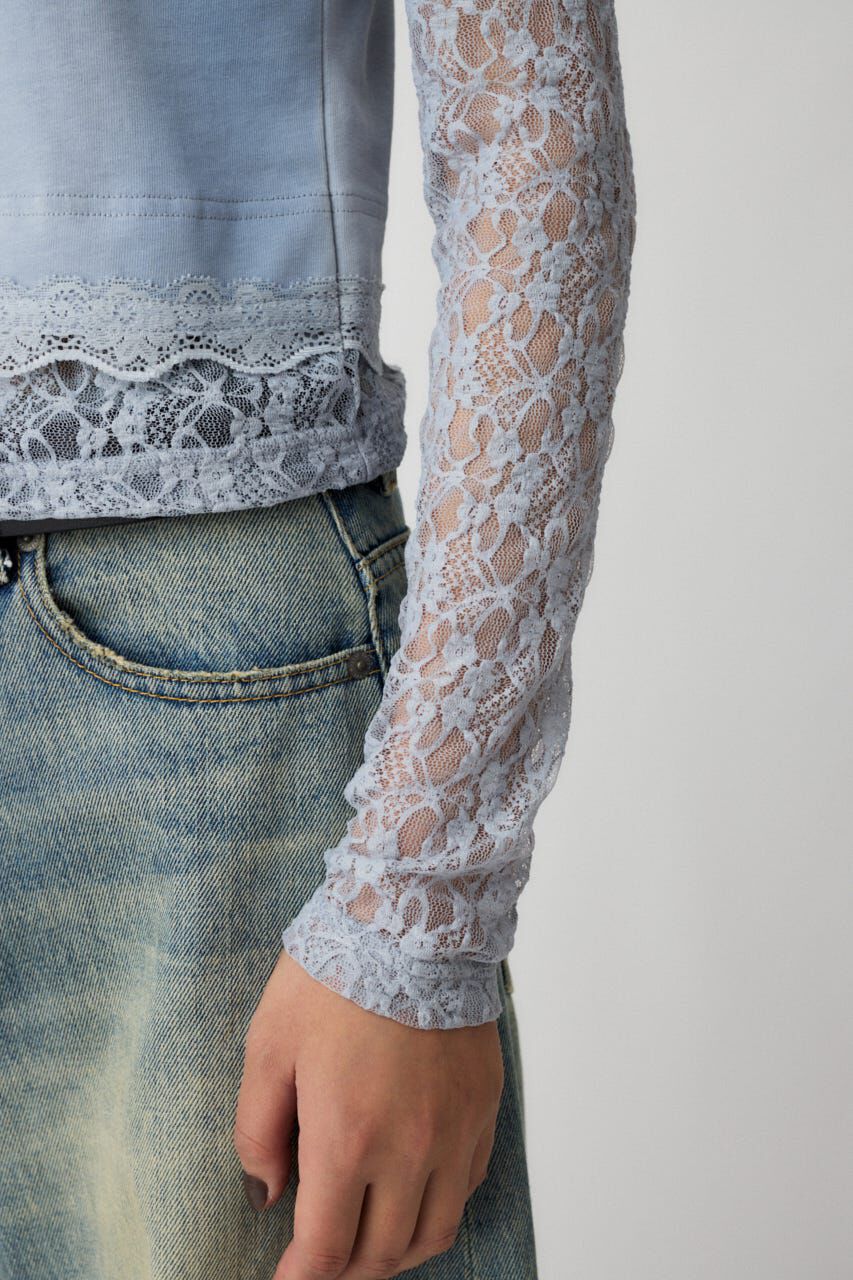 MOUSSY「LACE LAYER TEE」|Tシャツ・カットソー|