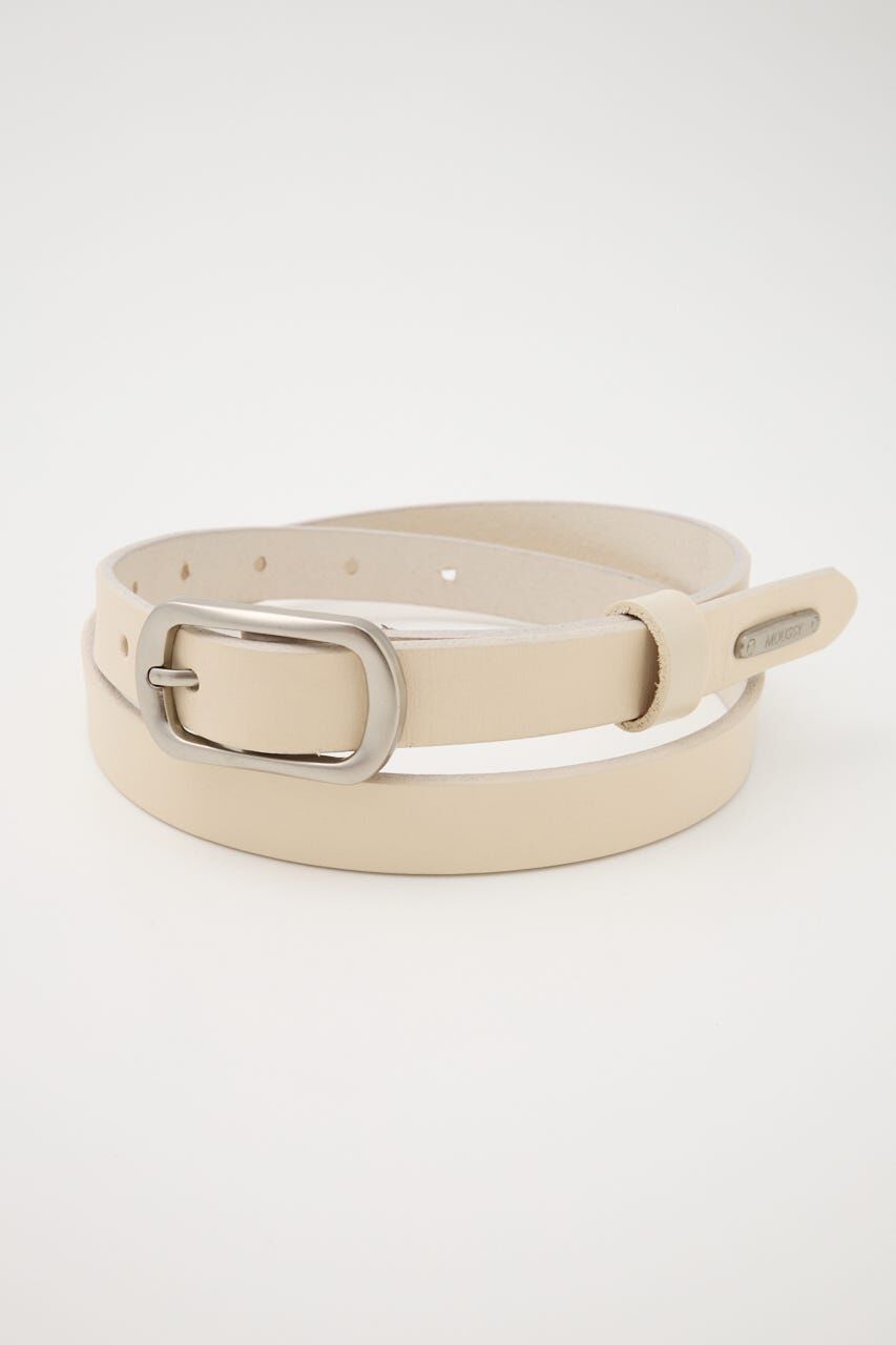 MOUSSY「SKINNY LEATHER ベルト」|ベルト|ECRU