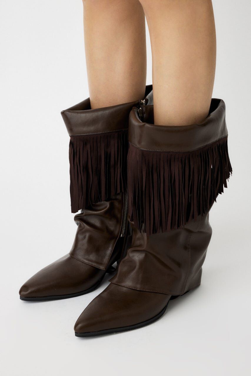 MOUSSY「FRINGE COVER ブーツ」|その他|BRN