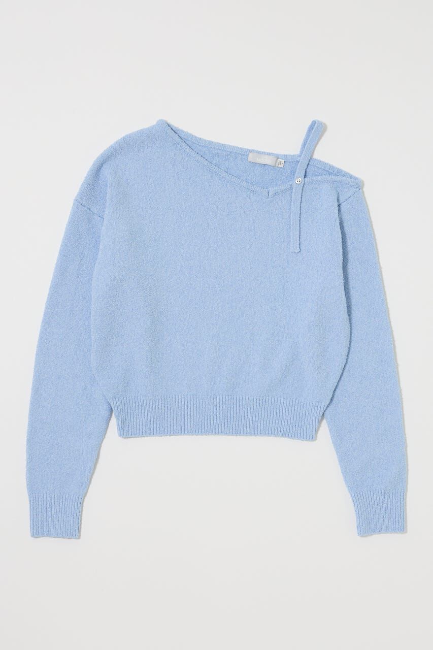 MOUSSY「BUTTON STRAP ワンショルダートップス」|ニット・セーター|