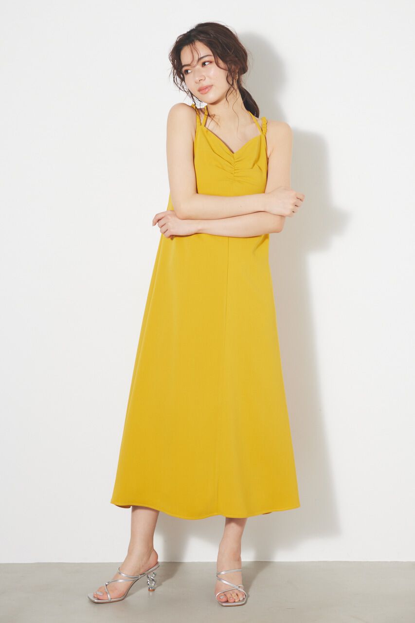 rienda「ギャザーストリングキャミOP」|ワンピース|