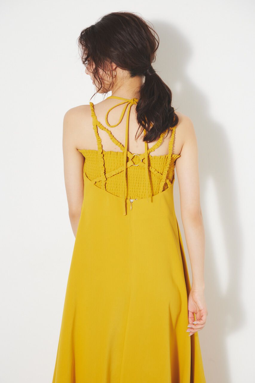 rienda「ギャザーストリングキャミOP」|ワンピース|